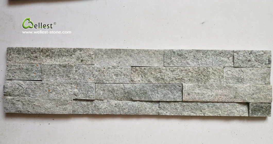 Beautiful Shining Greyish-Green Mica Culture Stone for Wall Decorating/Cladding