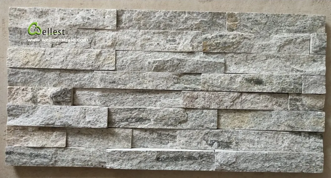 Beautiful Shining Greyish-Green Mica Culture Stone for Wall Decorating/Cladding